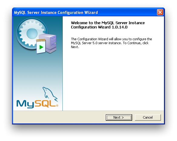 MySQL Server Instance Configuration
Wizard