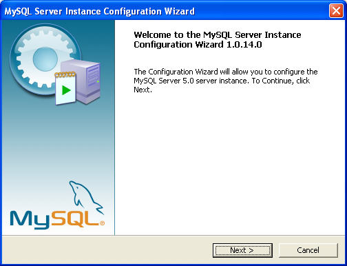MySQL Server Instance Configuration
Wizard
